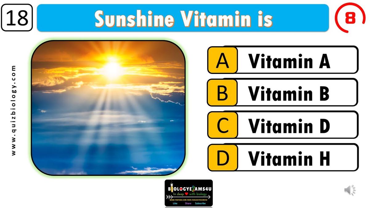Test Your Knowledge The Ultimate Vitamin Quiz! 25 Vitamin GK Questions